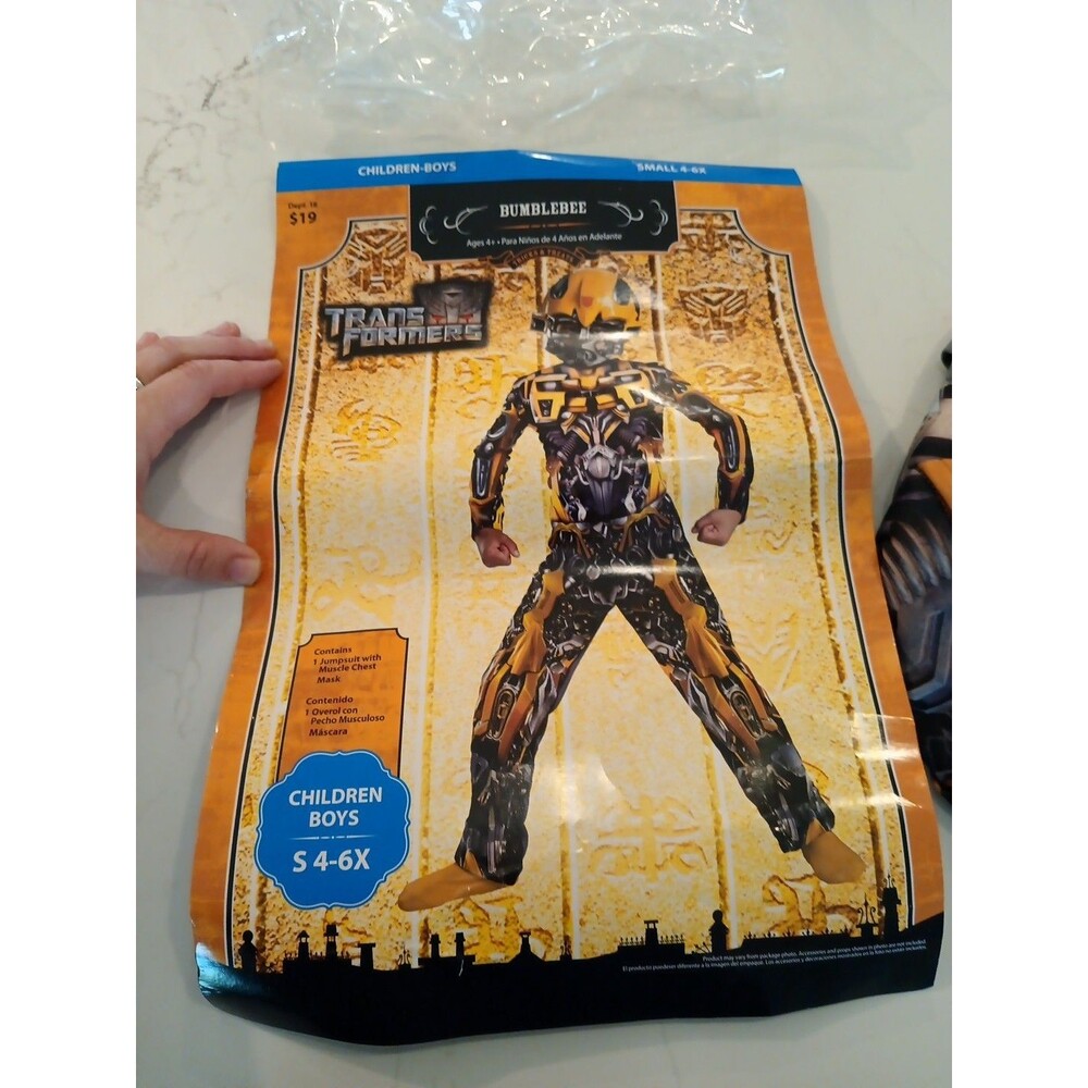 TRANSFORMERS Bumblebee S 4-6X Children’s HALLOWEEN COSTUME - Worn Once, EUC!